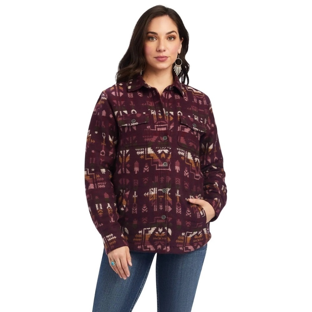 ARIAT Womens Southwestern Western Shacket Size Medium Fair Cowgirl
